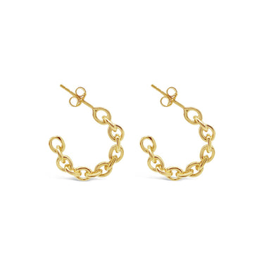 Ichu Golden Chain Hoops - JP11607G | Ice Jewellery Australia