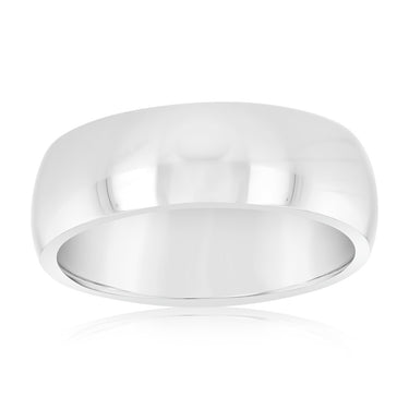 Forte Stainless-Steel Plain Domed Ring