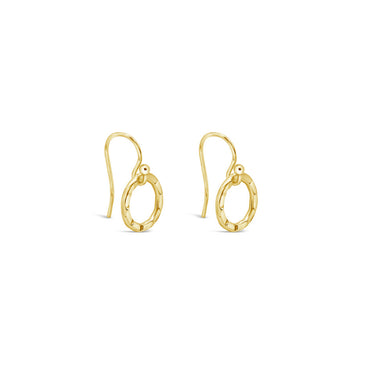 Ichu Grounded Gold Hook Earrings - ME8507G | Ice Jewellery Australia