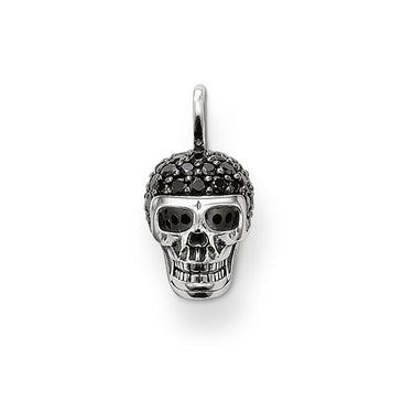 THOMAS SABO Sterling Silver - Black Cubic Zirconia Skull Pendant Small - PE480-051-11 | Ice Jewellery Australia